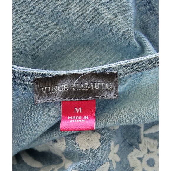Vince Camuto Blue Cotton Chambray Jumpsuit size M - Picture 4 of 6